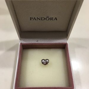 Pandora Heart with Pink CZ Charm